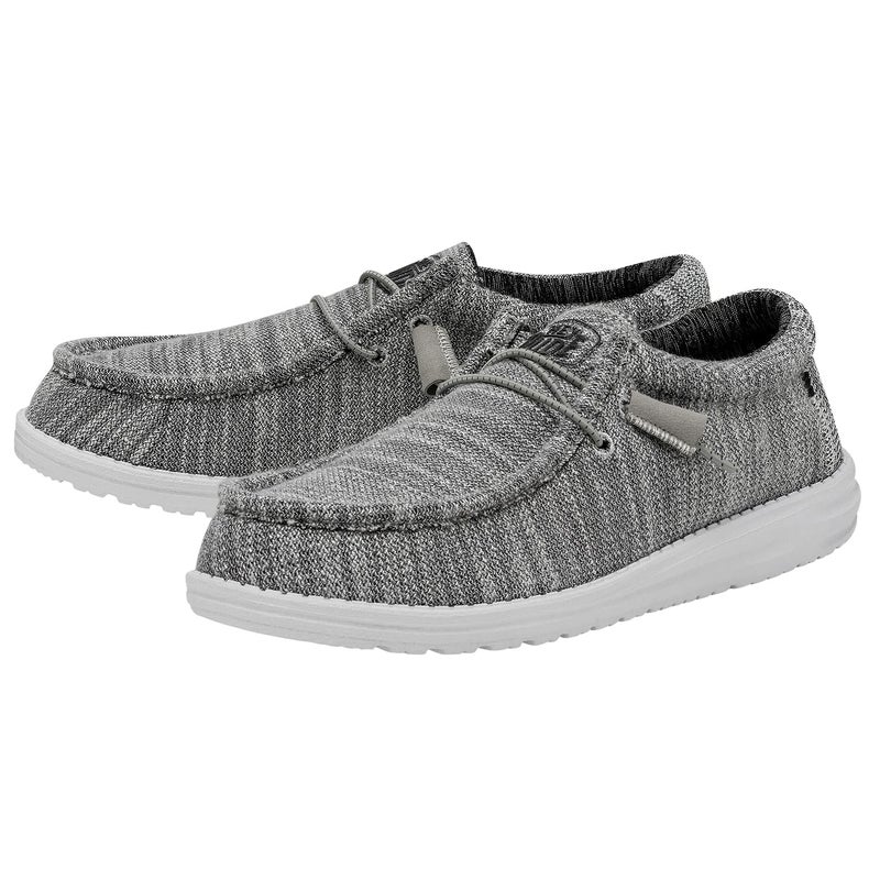 HEYDUDE Men's Wally Stretch Mix Granite Size 8| Men's Loafers | Men's Slip On Shoes | Comfortable & Light-Weight - Image 4
