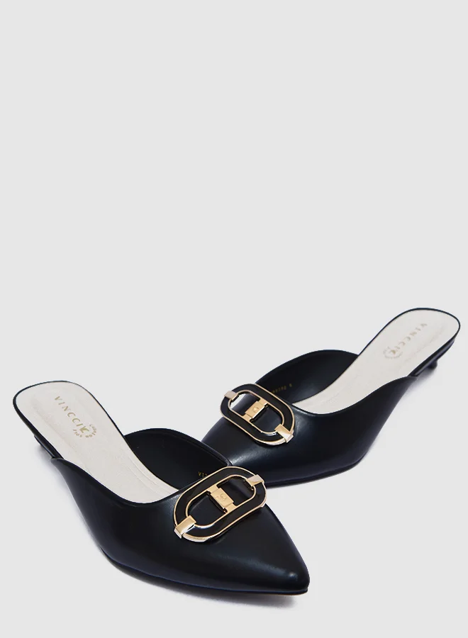Vincci Pointed Toe Mid Heel Pumps
