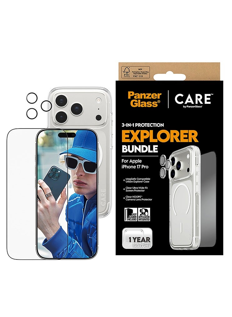 PanzerGlass CARE Protection Package 3-in-1 Explorer iPhone 17 Pro - Clear - Image 1