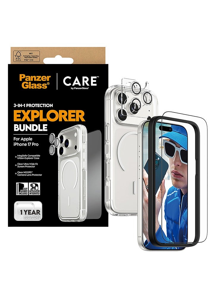 PanzerGlass CARE Protection Package 3-in-1 Explorer iPhone 17 Pro - Clear - Image 2