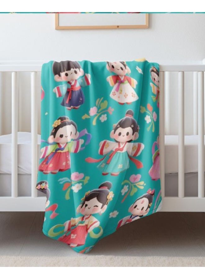 عام بطانية رقيقة من الفانيلا الكرتونية للأطفال والرضع (دافئة ومريحة، ومناسبة للنوم والألعاب) 70 سم * 100 سم - Image 1