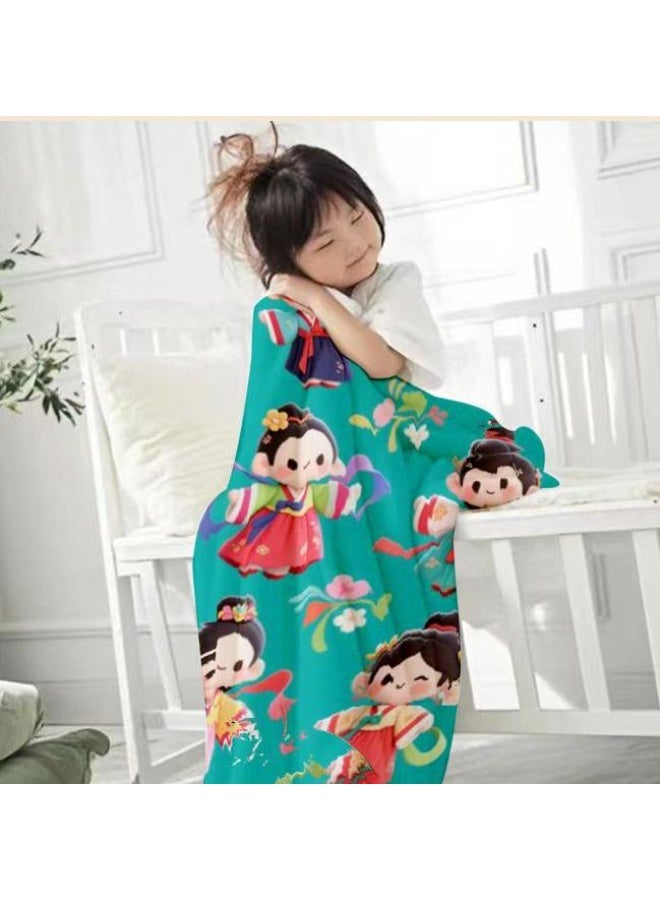 عام بطانية رقيقة من الفانيلا الكرتونية للأطفال والرضع (دافئة ومريحة، ومناسبة للنوم والألعاب) 70 سم * 100 سم - Image 3