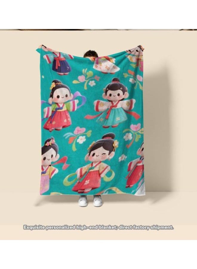 عام بطانية رقيقة من الفانيلا الكرتونية للأطفال والرضع (دافئة ومريحة، ومناسبة للنوم والألعاب) 70 سم * 100 سم - Image 4