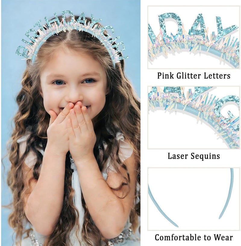 CIEHER Birthday Girl Headband Birthday Crown for Women Girls - Image 3