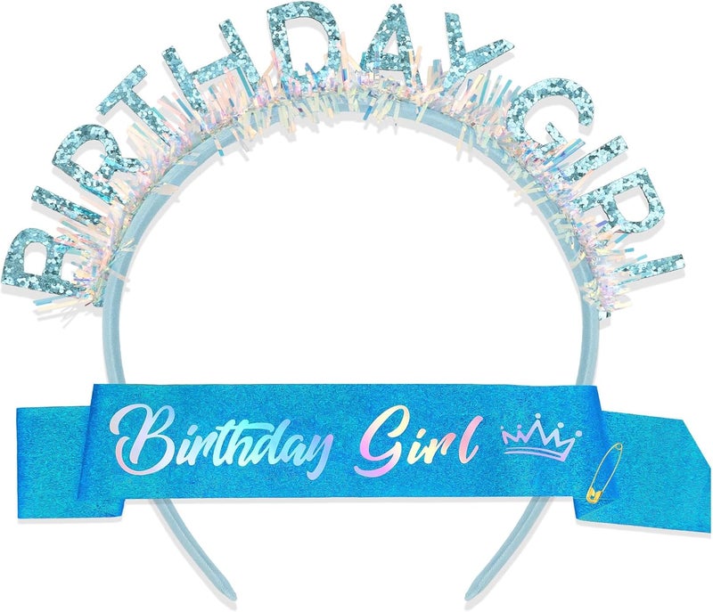 CIEHER Birthday Girl Headband Birthday Crown for Women Girls - Image 1