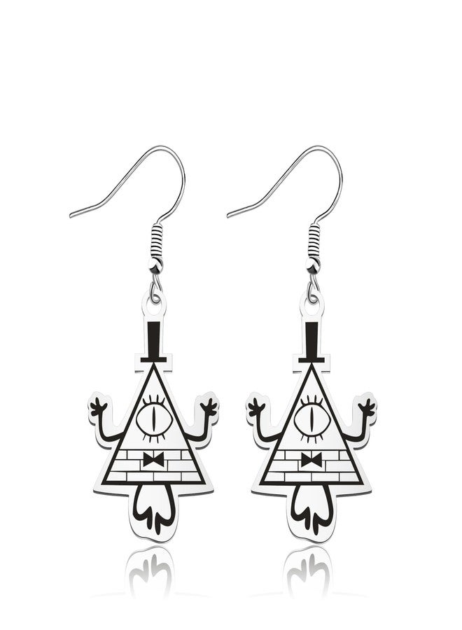 WUSUANED Funny Bill Earrings Cartoon Demon Jewelry Cartoon TV Inspired Gift Bill Fans Gift - Image 1