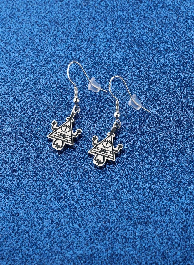 WUSUANED Funny Bill Earrings Cartoon Demon Jewelry Cartoon TV Inspired Gift Bill Fans Gift - Image 2