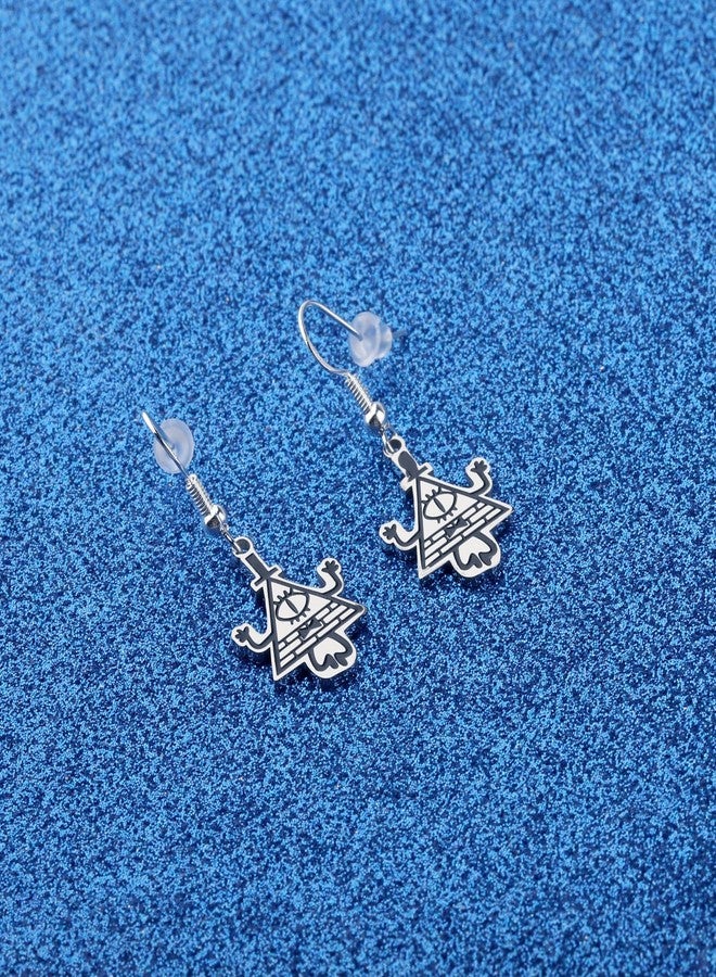 WUSUANED Funny Bill Earrings Cartoon Demon Jewelry Cartoon TV Inspired Gift Bill Fans Gift - Image 4