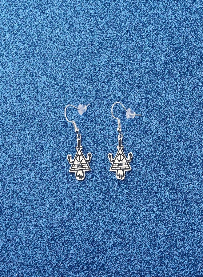 WUSUANED Funny Bill Earrings Cartoon Demon Jewelry Cartoon TV Inspired Gift Bill Fans Gift - Image 3