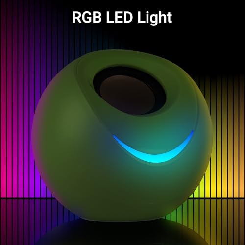 ZEBRONICS Blues 2.0 Computer Speakers, 8 Watts, 45° Elevated Drivers, Dual Passive Radiators, USB Powered, AUX, Volume Control Knob, RGB LED, for Laptops & Desktop (Green) - Image 5