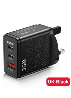 شاحن هاتف محمول متعدد الوظائف 30 واط - شاحن USB + شاحن PD نوع C مع شحن سريع 2.4 - محطة شحن إنفينو متوافقة مع آيفون، بيكسل، سامسونغ، هواوي، وآبل