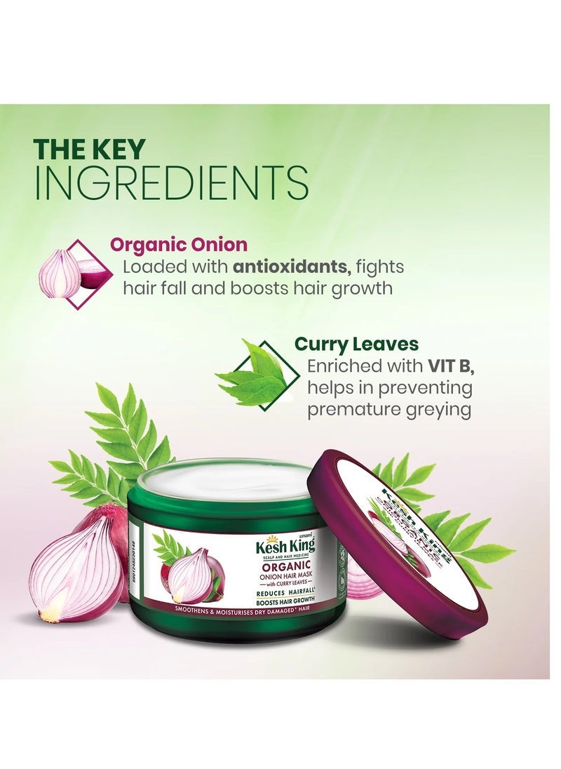 Kesh King Organic Onion Hair Mask With Curry Leaves - 200ml - Image 2