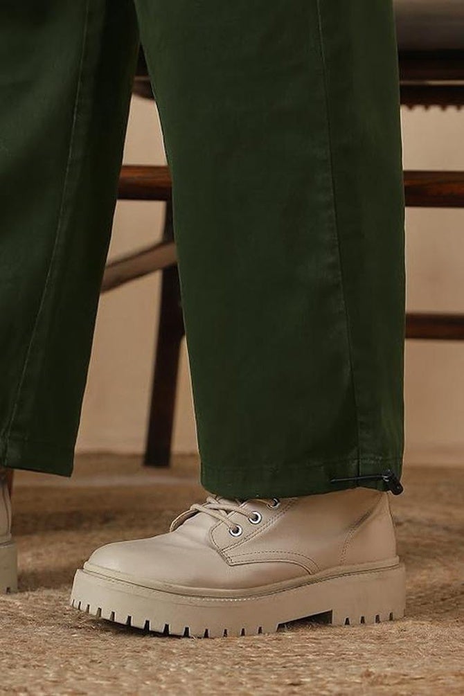 fyltr Women's Cargo Utility Trouser - 100% Cotton | Adjustable Hem | Drawstring Closure | Utility Pockets | Trousers for Women - Image 4
