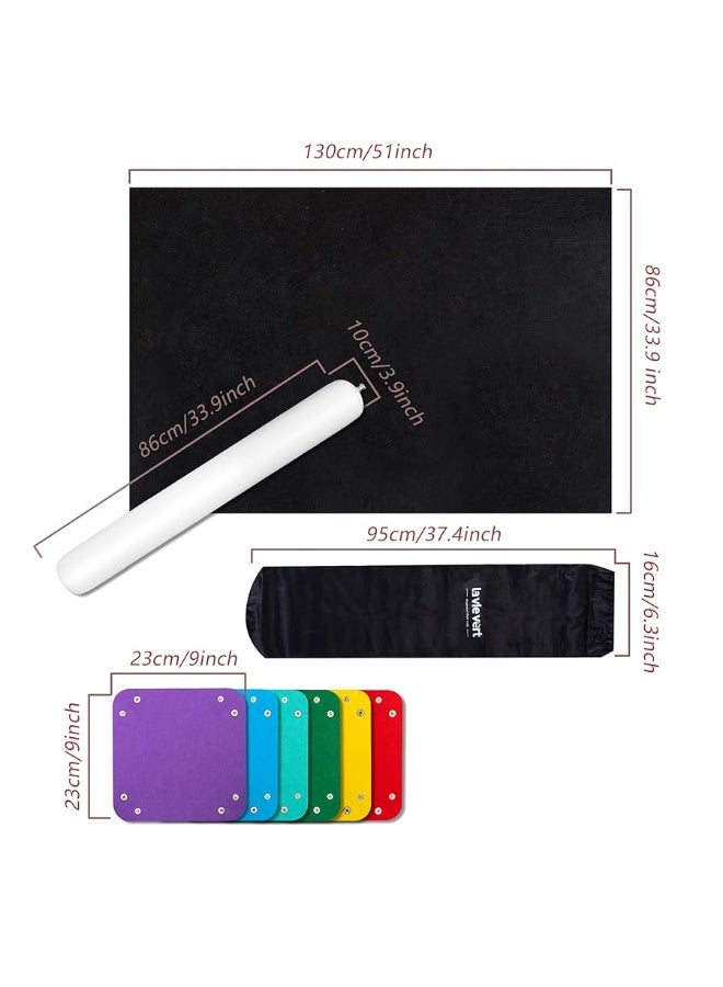Lavievert Jigsaw Puzzle Mat Roll Up with 6 Color Sorting Trays Store and Transport Puzzles Up to 2000 Pieces Portable Puzzle Board Saver Keeper with Storage Bag  Hand Pump for Adults - Image 5