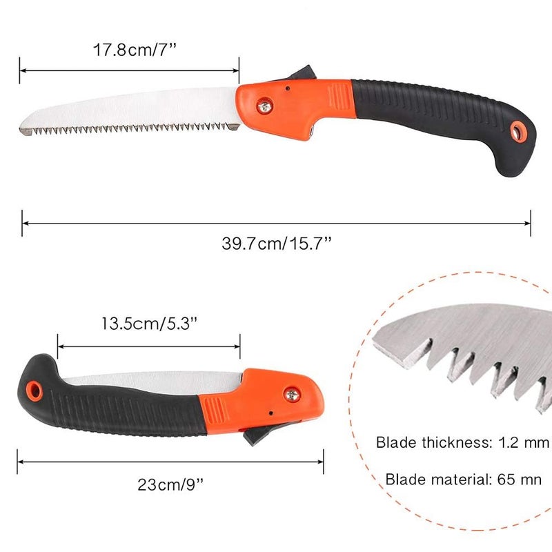 JR ENTERPRISE 2032cm Chromium Steel 3Edge Pruning Saw with Plastic Cover and Grip Handle  - Image 2