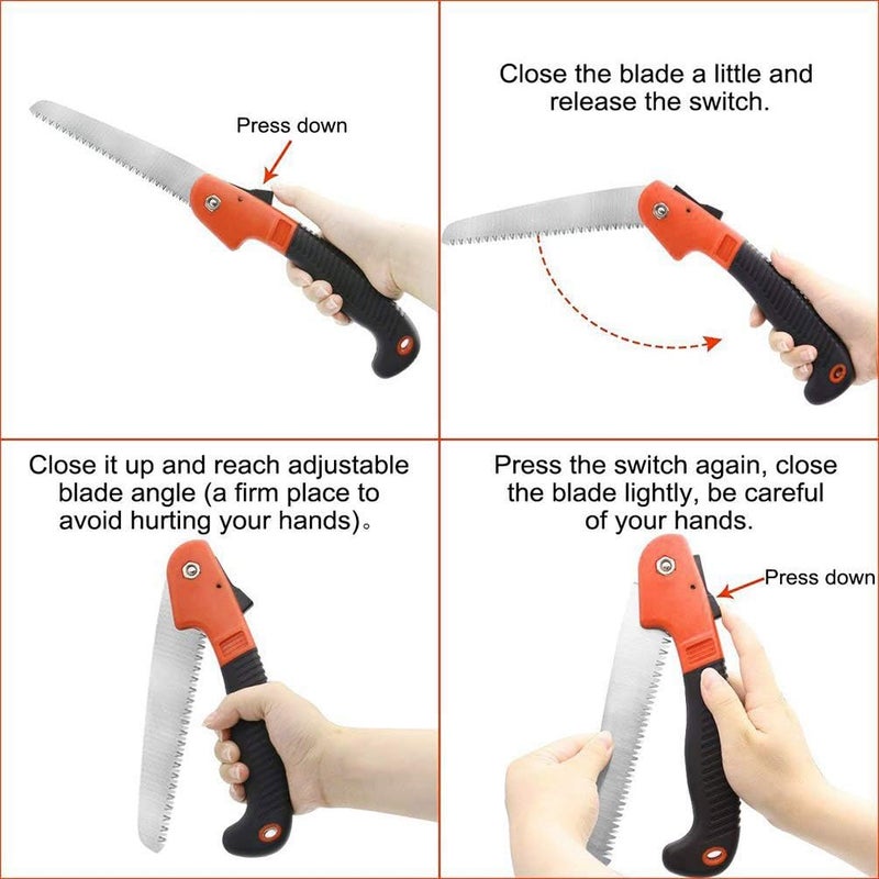 JR ENTERPRISE 2032cm Chromium Steel 3Edge Pruning Saw with Plastic Cover and Grip Handle  - Image 4