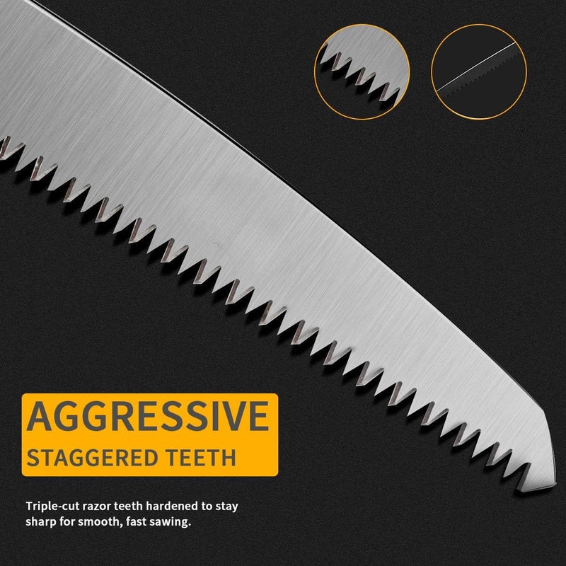 JR ENTERPRISE 2032cm Chromium Steel 3Edge Pruning Saw with Plastic Cover and Grip Handle  - Image 5