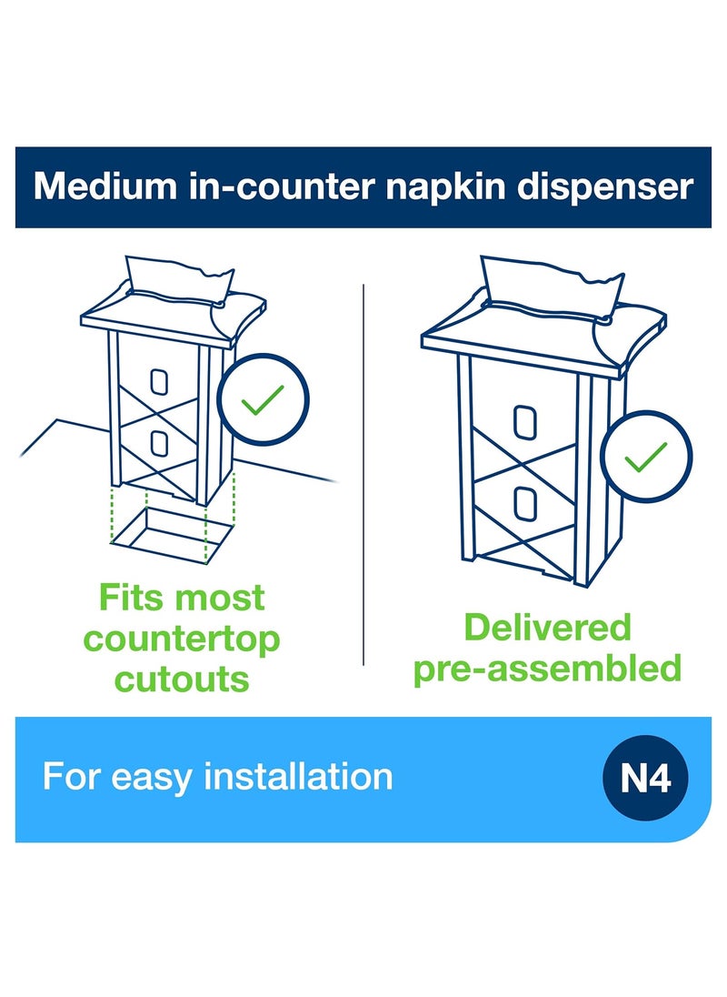 Tork Xpressnap InCounter Napkin Dispenser Black N4 Signature Range 135 x 99 x 7 6032120