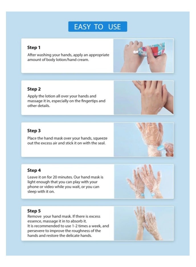 100pcs disposable clear plastic gloves, one size fits all - Image 3