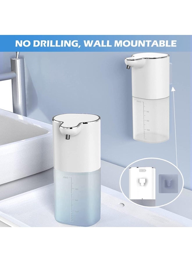 Automatic Liquid Soap Dispenser, 13.5oz/400ML Wall Mount Soap Dispenser, USB Rechargeable, Touchless Hand Dish Soap Dispenser Waterproof Pump, for Bathroom, Kitchen White  - Image 5