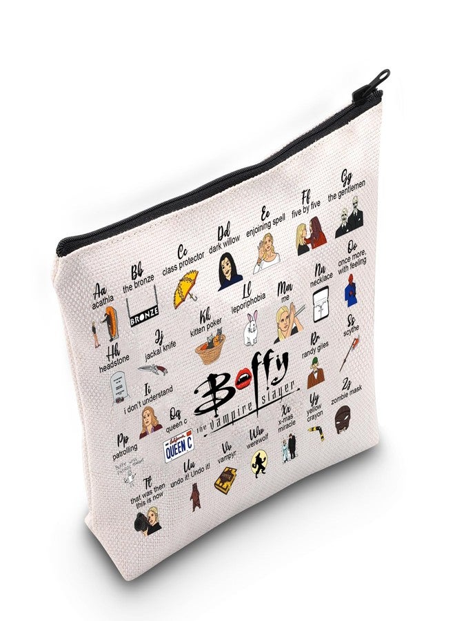 MNIGIU BTVS Tv Show Inspired Gift Tv Series Merchandise for Fans Vampire Makeup Zipper Pouch (BTV makeup) - Image 1
