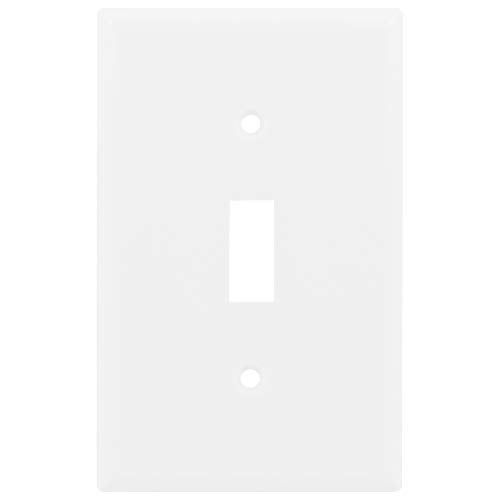 Power Gear Single Oversized Wall Plate Cover, 1 Gang, Light switch cover, 3.1” x 4.9”, Outlet Covers, Screws Included, White, 30598 - Image 1