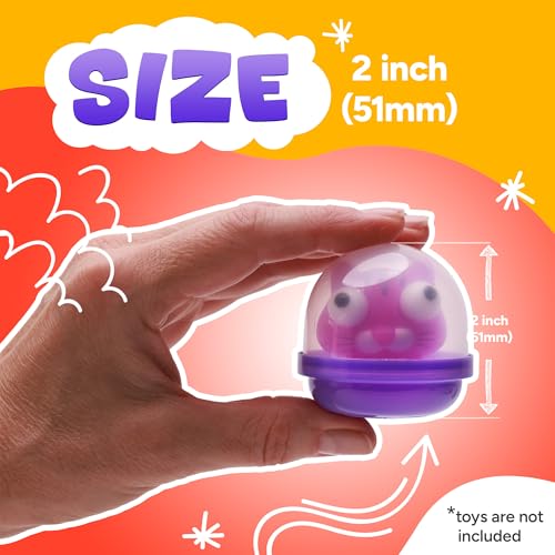 Entervending Capsule Vending Machine Translucent Purple Acorn Capsules Empty 50 pcs 2 inch Gumball Machine Capsules Bulk Party Favors DIY Containers Easter Basket Stuffers Gifts Pinata Stuffers - Image 5