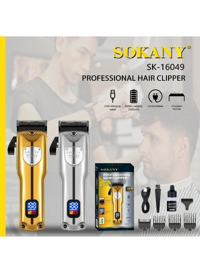 ماكينة حلاقة SK-16049 الإحترافيه بسرعتين تيربو و 4 أمشاط و ذراع تحكم فى الشفرات تعمل حتي 180 دقيقة متواصلين - Image 5