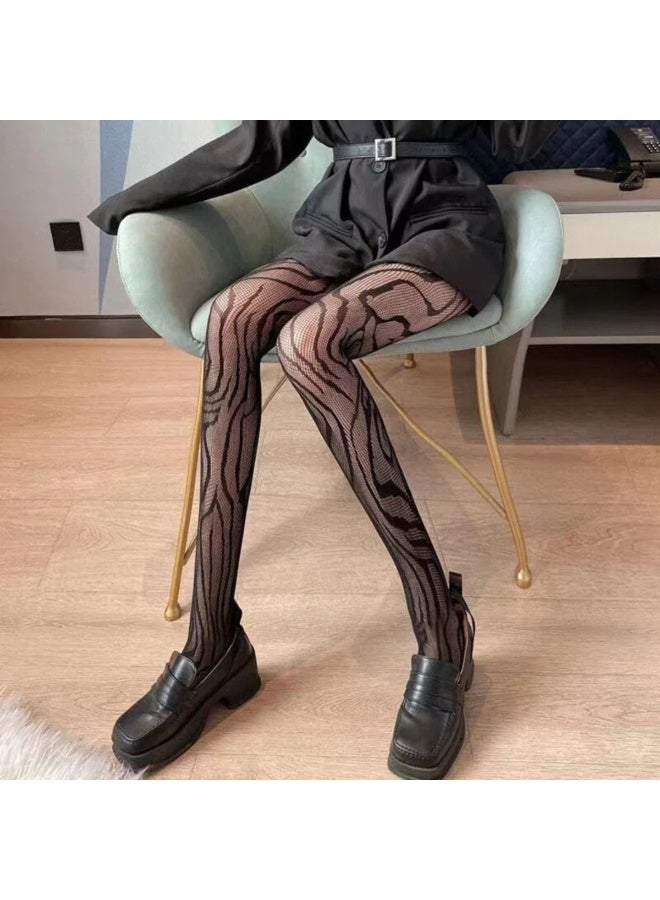 Black lace stockings, fishnet tights, a gift for her - Image 2