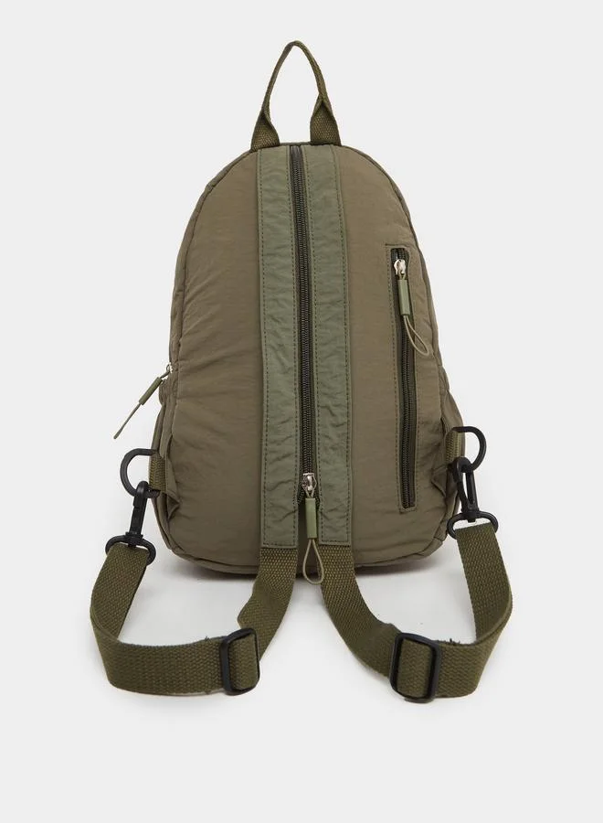 Styli  Women Khaki Buckle Strap Backpack for Women | Best Price UAE