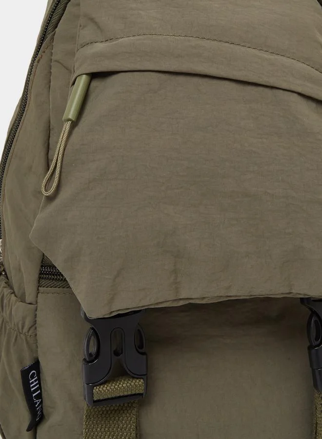 Styli  Women Khaki Buckle Strap Backpack for Women | Best Price UAE