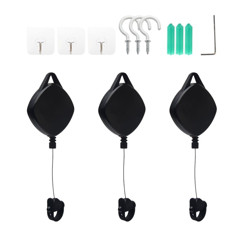 CALIDAKA VR Cable Management 3Packs Retractable Ceiling Pulley System Compatible with Oculu-s Rift S/Ps Vr/Viv E for Oculu-s Ques-t 2 VR Accessories with 360Â° Rotations Noise-Free - Image 1