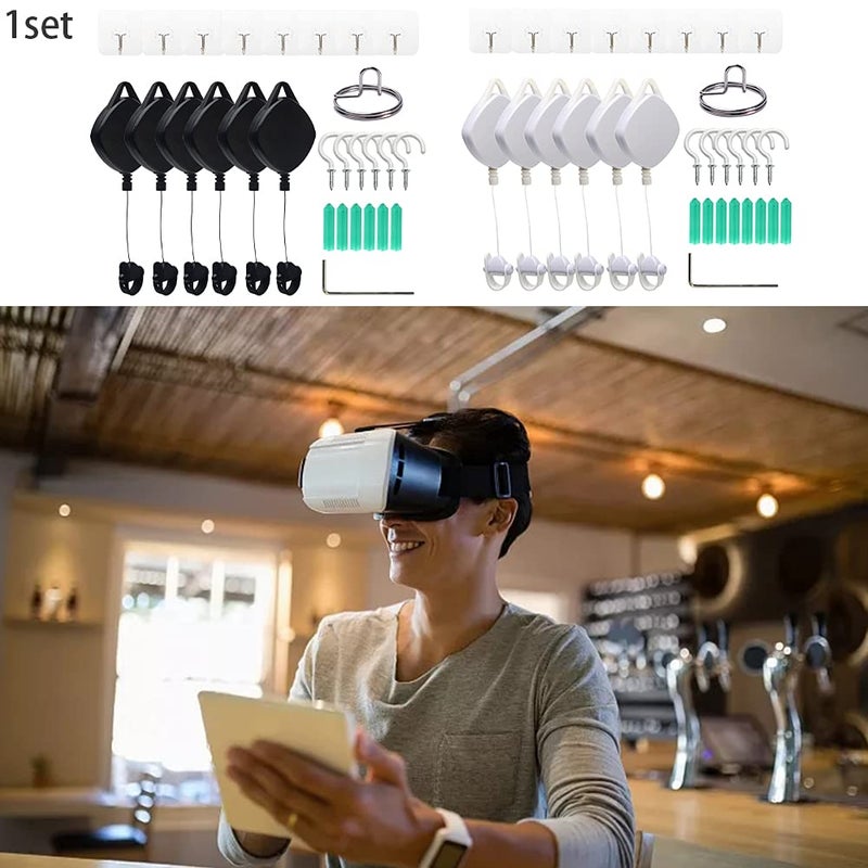 CALIDAKA VR Cable Management 3Packs Retractable Ceiling Pulley System Compatible with Oculu-s Rift S/Ps Vr/Viv E for Oculu-s Ques-t 2 VR Accessories with 360Â° Rotations Noise-Free - Image 3