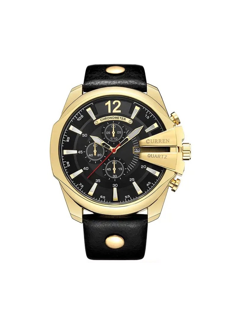 CURREN CURREN 8176 Original Brand Leather Straps Wrist Watch For Men 