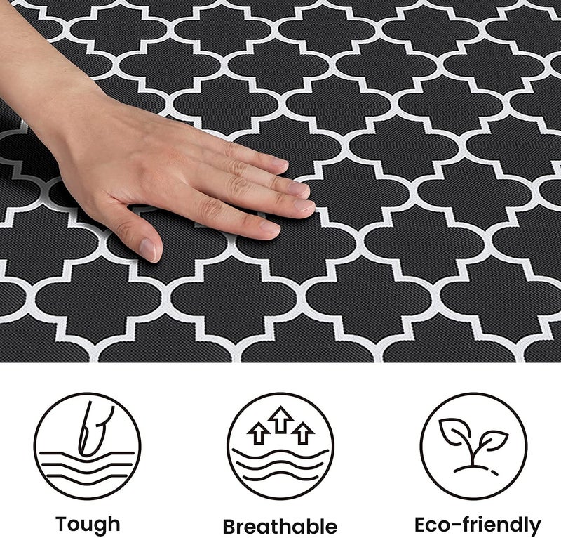 KIKA HOMS Moroccan Print Clothes Storage Bag Organizer [1 Pack/100L], Large Capacity Clothes Organization for Comforter, Blanket, Bedding, Black - Image 5