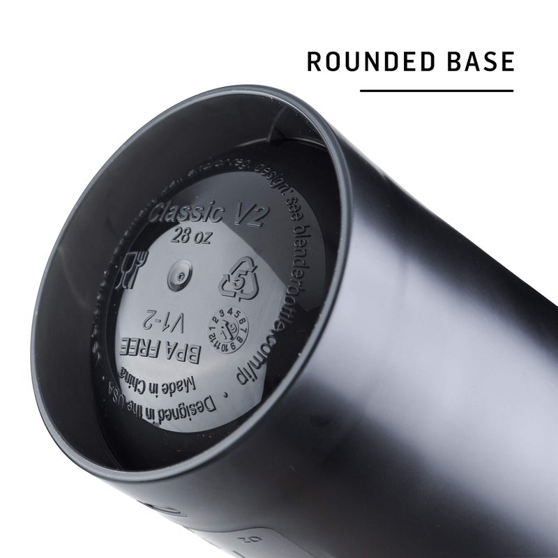 BlenderBottle زجاجة خلط بلندر بوتل كلاسيك V2 مثالية لخلطات البروتين وما قبل التمرين، سعة 20 أونصة (عبوة من 3) أحمر، أخضر، وأرجواني - Image 3