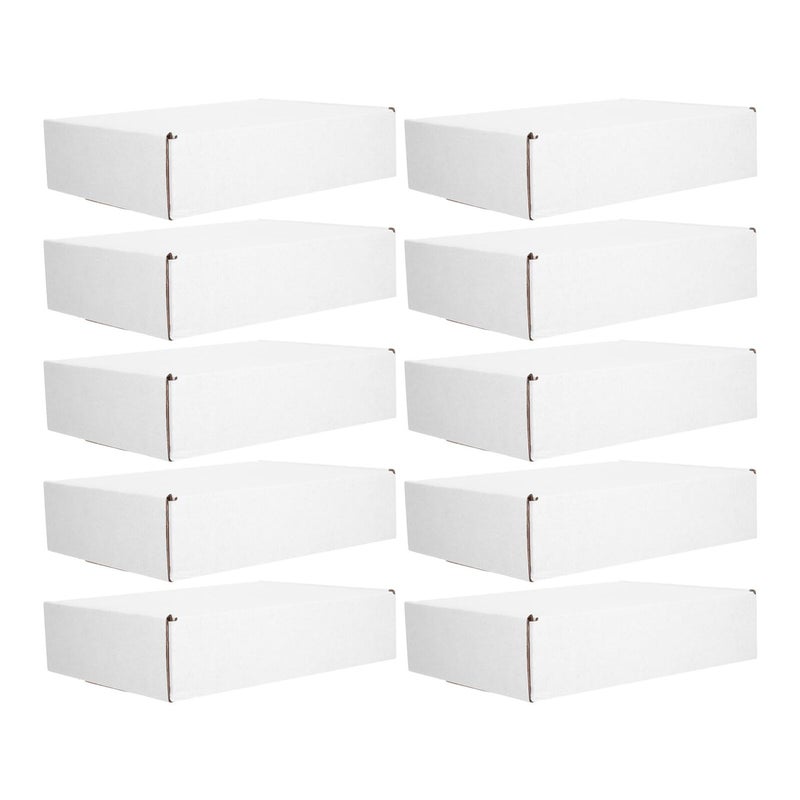 10pcs Thick White Corrugated Paper Shipping Boxes 220x155x53mm for Mailing Storage Small Business - Image 2