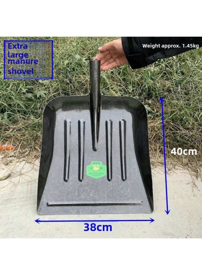 Manganese Steel Extra Large Cow Dung Shovel Widened Thickened Flat Head Agricultural Shovel Special Artifact For Dung Clearing Farms-Specifications:Manganese Steel Thickened 39x50 (extra Large Color)  - Image 1