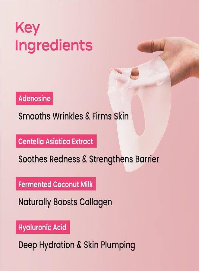 Body Restore Korean Bio-Cellulose Collagen Face Mask (5 Pack) – Anti-Aging Mask with Hyaluronic Acid & Centella Asiatica – Hydrating Facial Mask for Fine Lines, Wrinkles & Firming – K-Beauty Skincare - Image 5