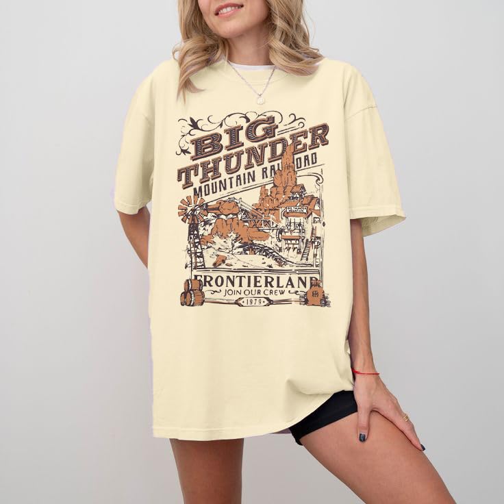 LUKYCILD Magical Shirt for Women Magic Kingdom Shirts Oversized Graphic Short Sleeve T-Shirt Casual Holiday Vacation Tee Tops Apricot - Image 2