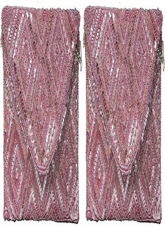 حقيبة يد نسائية من دوقة، مطرزة يدوياً، لونها وردي داكن، على شكل ظرف (عبوة من قطعتين)