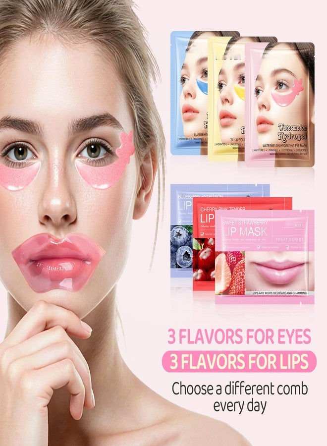 InfiniteRelax 30PCS Lip Masks & Gel Eye Masks,Crystal Collagen Eye Patches for Puffy Eyes, Moisturizing& Reducing Fine Lines Dark Circle Eye Patches for Women Men - Image 4