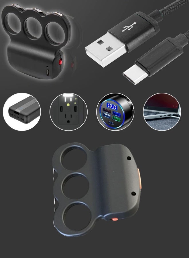 High Performance Grip Light Model TW1701 with Four Finger Holes, Integrated Training & Entertainment Tool with Powerful LED Light & USB Charging, Durable Design for Strengthening Grip & Developing Hand Skills - Image 3