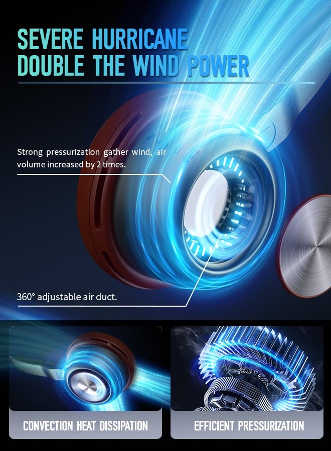 إسكدنيا Bladeless Neck Fan, Silent Neck Fan, 5 Levels Of Wind Speed Adjustment, Suitable for Long-Term Wear - Image 3