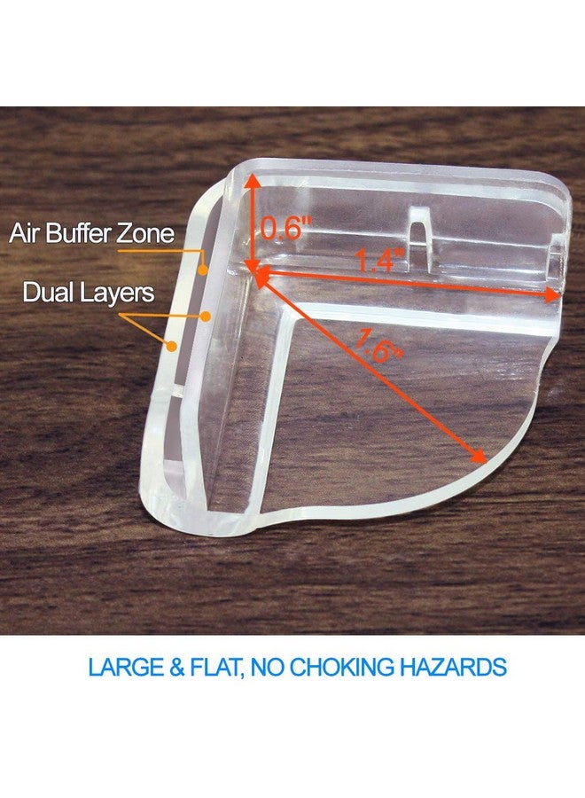 Matyz 16-Pack 1.6" Large Clear Corner Protectors - Dual Layer Buffer Structure Soft Table Corner Guards - Child Proof Furniture Corner Safety Bumpers - Up-Down Corner Cover Safety - Image 3