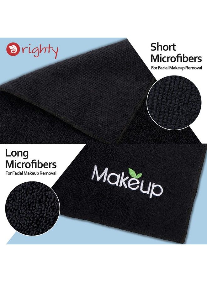 Orighty مناديل إزالة المكياج فائقة النعومة وسريعة الجفاف من الألياف الدقيقة، مناشف وجه ماصة لإزالة المكياج، مناشف وجه بحجم 13 × 13 بوصة، عبوة من 6 قطع باللون الأسود - Image 4