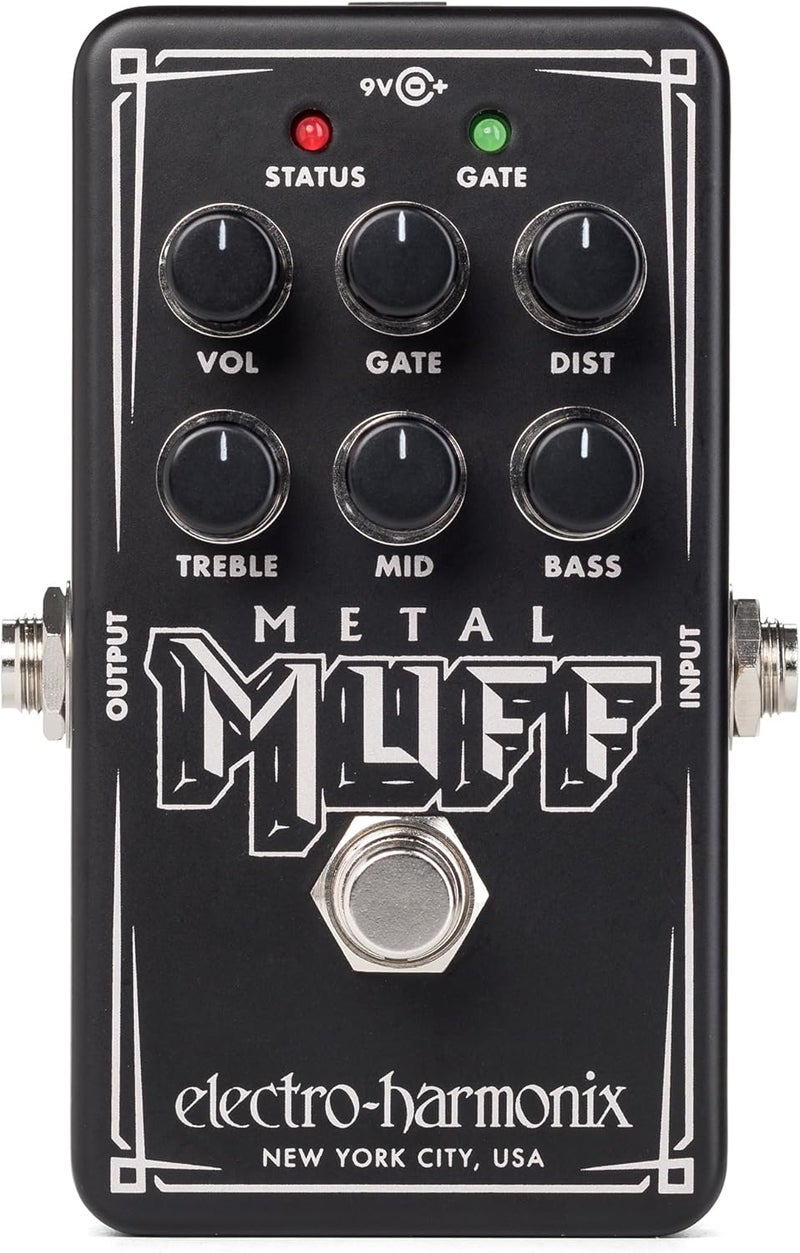 electro-harmonix Nano Metal Muff, Black, NANO METAL MUFF - Electric Guitar Distortion with Noise Gate Pedal - Image 1