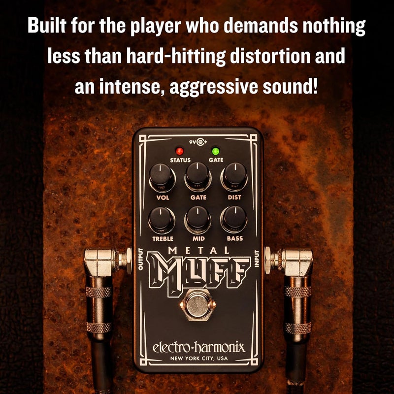 electro-harmonix Nano Metal Muff, Black, NANO METAL MUFF - Electric Guitar Distortion with Noise Gate Pedal - Image 5