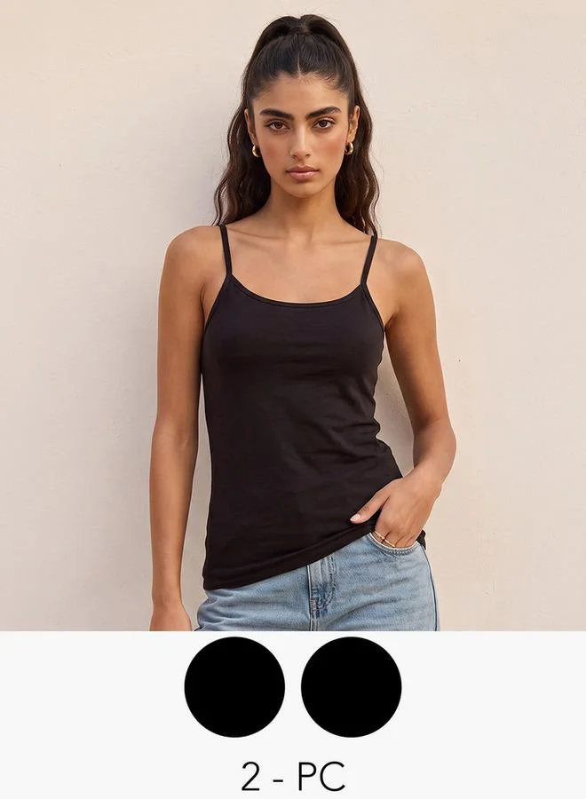 Splash FAV Fav Pack of 2 Spaghetti Strap Tank Top