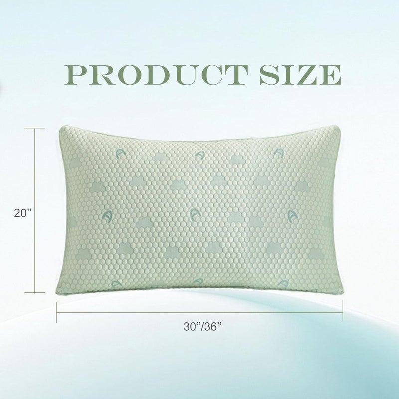 ACCURATEX Hardness boosted processed substance ACCURATEX Memory Foam Cooling Pillow, 40×80cm, Pack of 2, Adjustable Pillow for Sleeping, Pillow with Removable Cover, Machine Washable Personal & public compatible - Image 2
